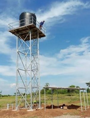 One of the completed wells in Poyemi