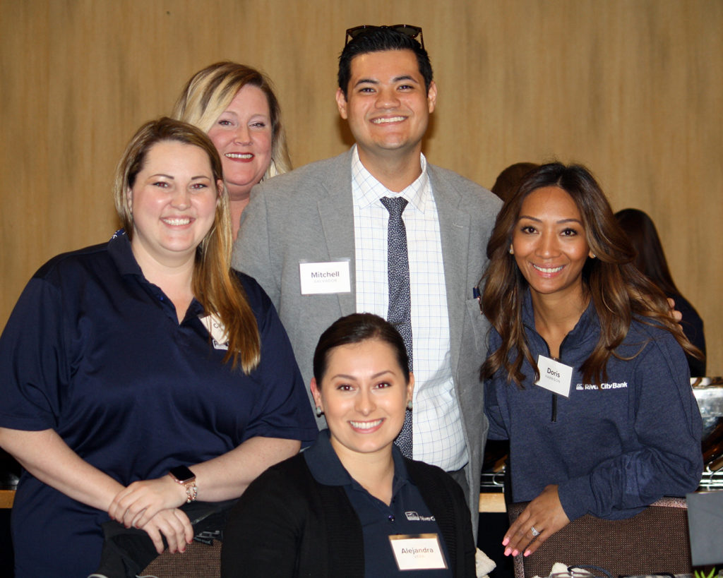 RCB’s Howe Branch Team (clockwise from top): Mitchell Salvador, Doris Harrison, Alejandra Vera, Carolyn Spellman, and Erin Brooks