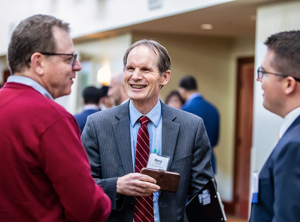 Rick Brown, PhD of Terraverde Energy, Barry Vesser of the Climate Center, and Dan Jennejohn of River City Bank at the Business Outlook Event