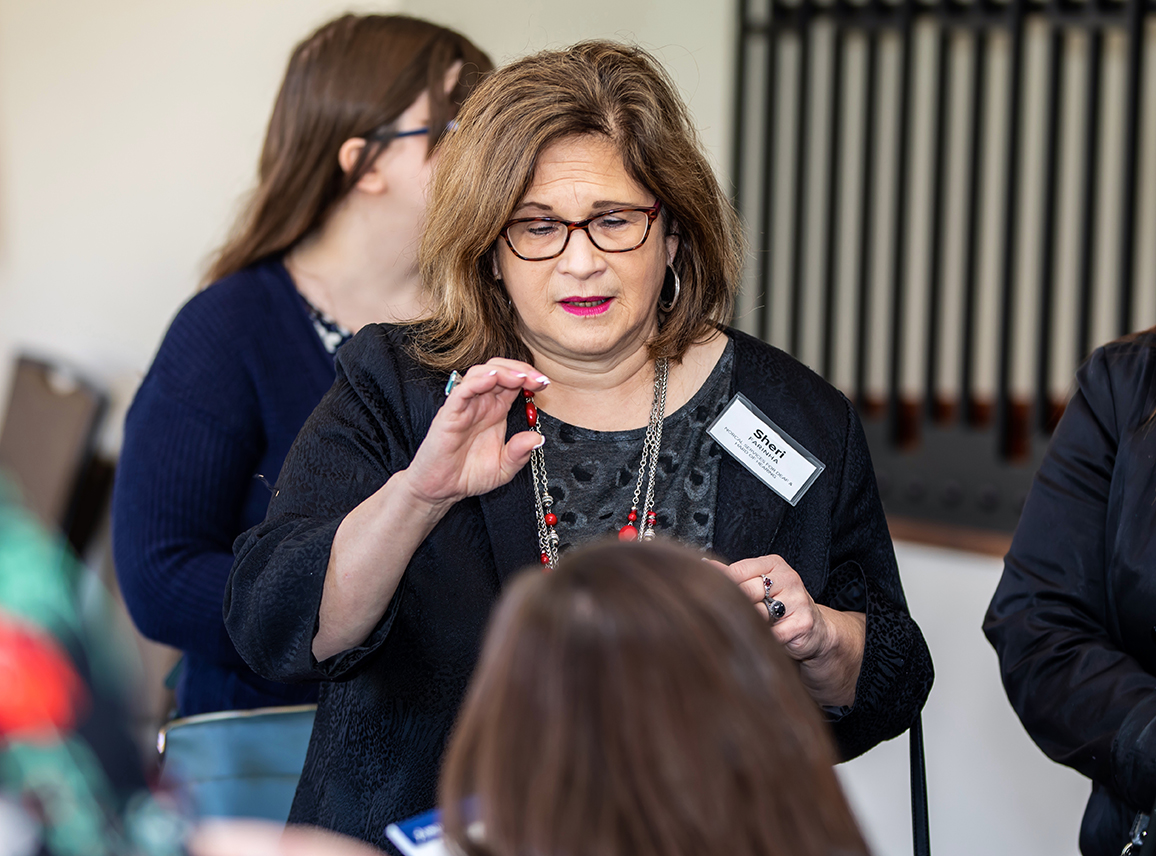 Sheri Farinha of Norcal Services for Deaf & Hard of Hearing at the Business Outlook Event