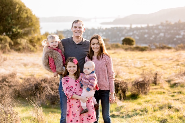 Michael with his four daughters.