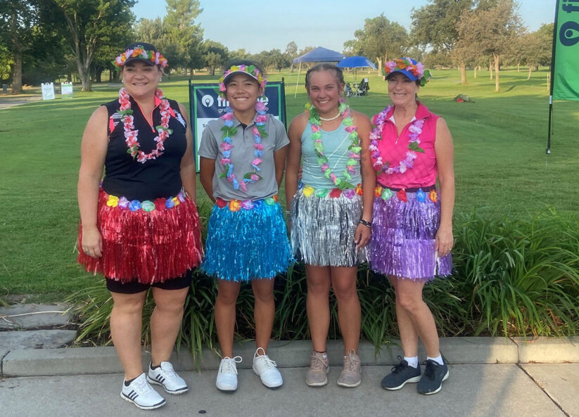 Jeanette Moynier with group at First Tee Funvitational 2021