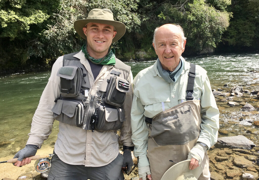 Riley Gardner with his grandfather, Jon.